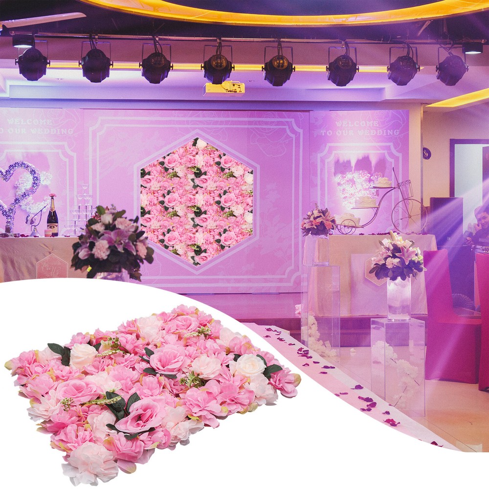 12PCS Artificial Flower Wall Panels Floral Wall Backdrop Venue Decor 60*40cm UK