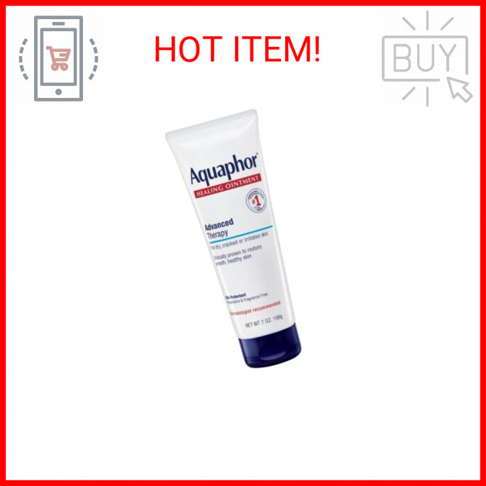 Aquaphor Healing Ointment for Dry Skin on Hands Heels Elbows Lips