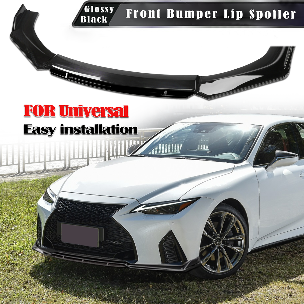 For Lexus IS250 IS300 Glossy Black Front Bumper Lip Spoiler Splitters Body Kit
