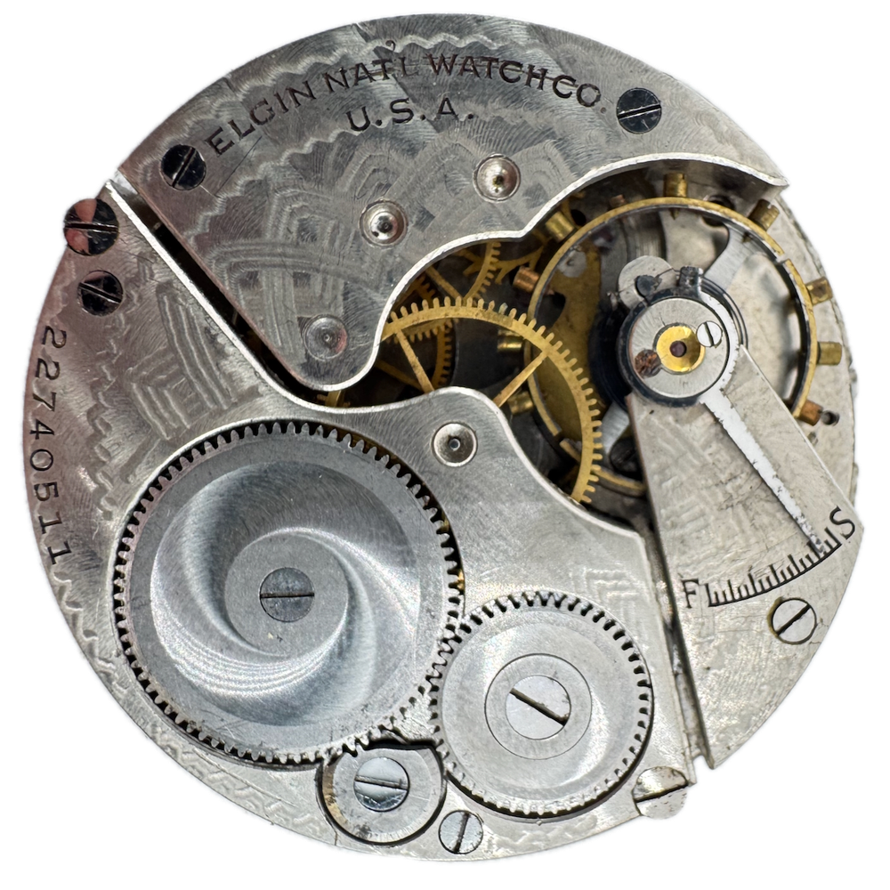 1920 Elgin 16s 7 Jewel Antique Mechanical Pocket Watch Movement 291 USA