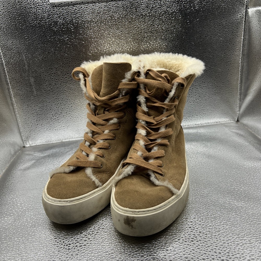 UGG Beven Suede Chestnut High Top Sneakers for Women Size 8.5