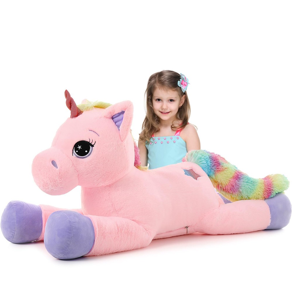 43in Giant Unicorn Plush Toys,Big Pink Unicorn Stuffed Animals,Lovely Unicorn...