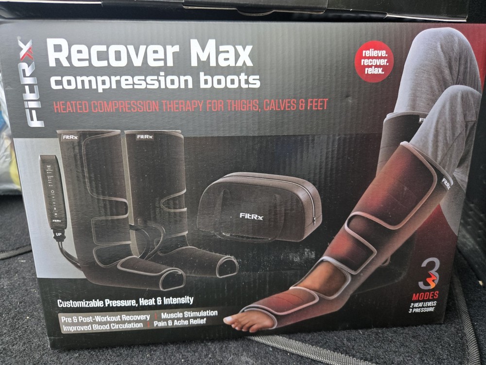 FitRx RecoverMax Heated Compression Boots for Leg and Foot Massage S2