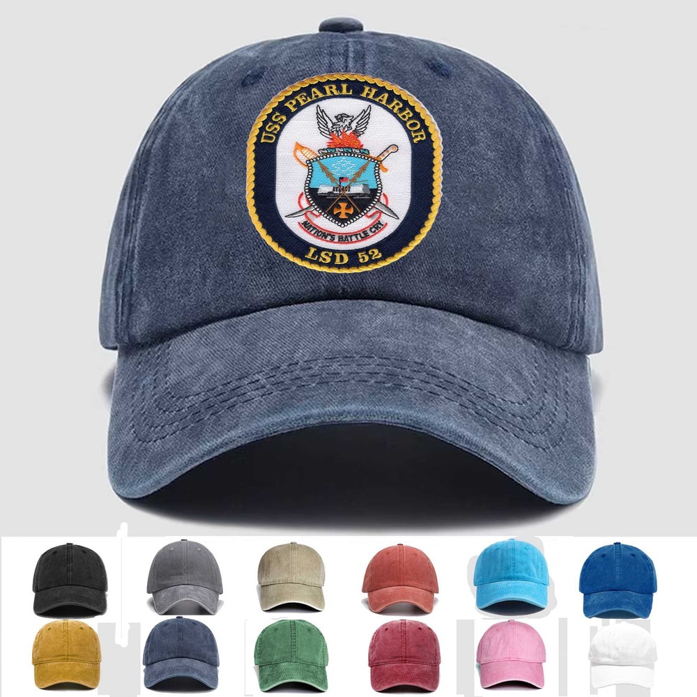 Custom Personalization Embroidered Hat LSD-52 USS Pearl Harbor, Veteran Cap,Gift