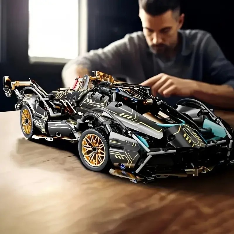 1638-Piece Racing Car Building Block Set - High-Quality DIY Educational Toys