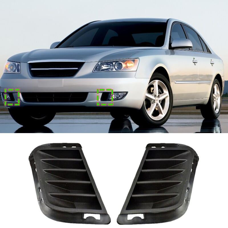Pair For Hyundai Sonata 2006-2008 Bumper Fog Light Cover Grille Bezel Left+Right