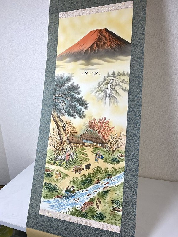 Hanging Scroll, Profitable, Aoi Calligraphy, Tea Ceremony Utensils, Hanging, Flo