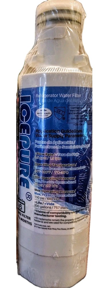 IcePure RWF4700A Refrigerator Water Filter Compatible with LG Kenmore LT1000P