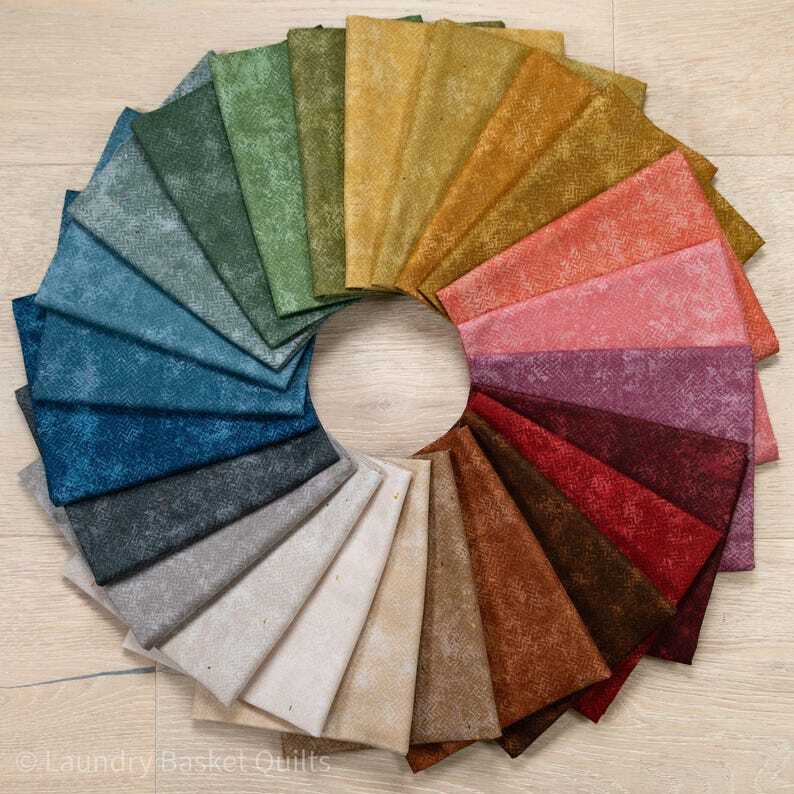 NEW Andover Tea Dye Rainbow Edyta Sitar Laundry Basket Quilts LBQ 24 Fat