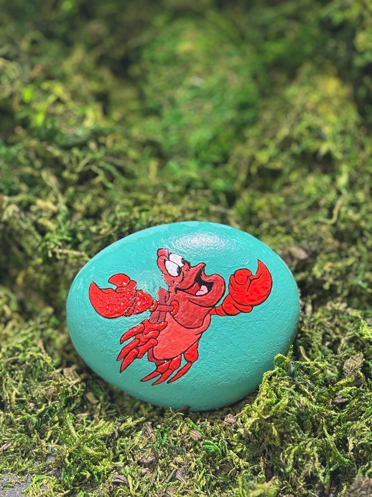 Hand painted  Disney Garden Rock With Resin Finish Weather resistant