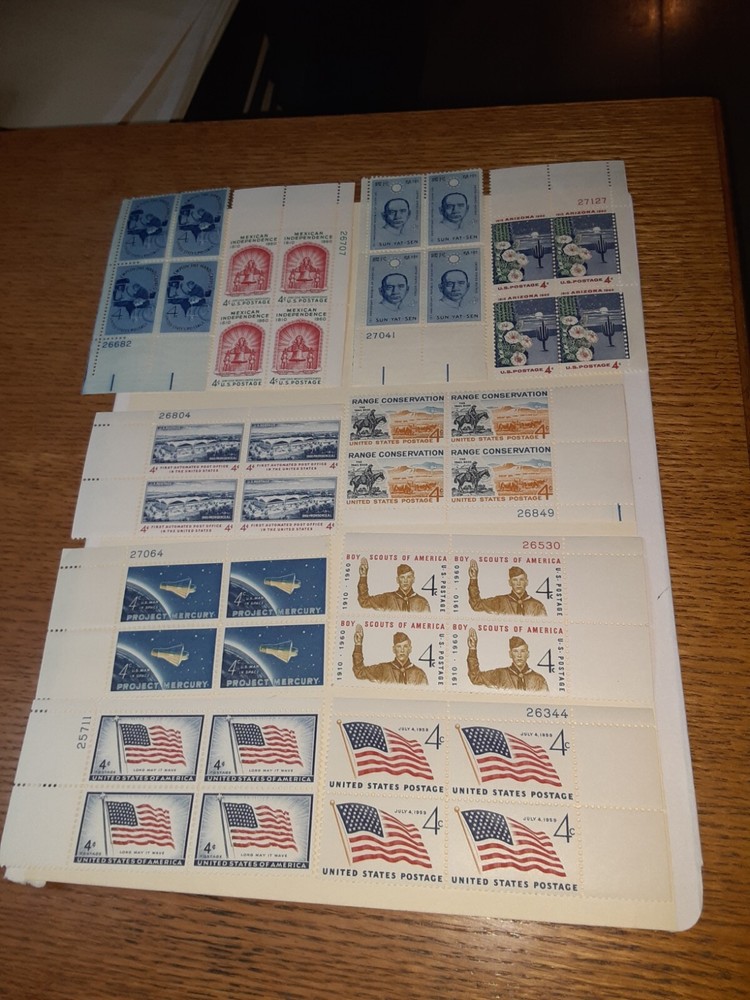 20 MNH OG 4c US Stamp Plate Blocks SL 6288 Collection