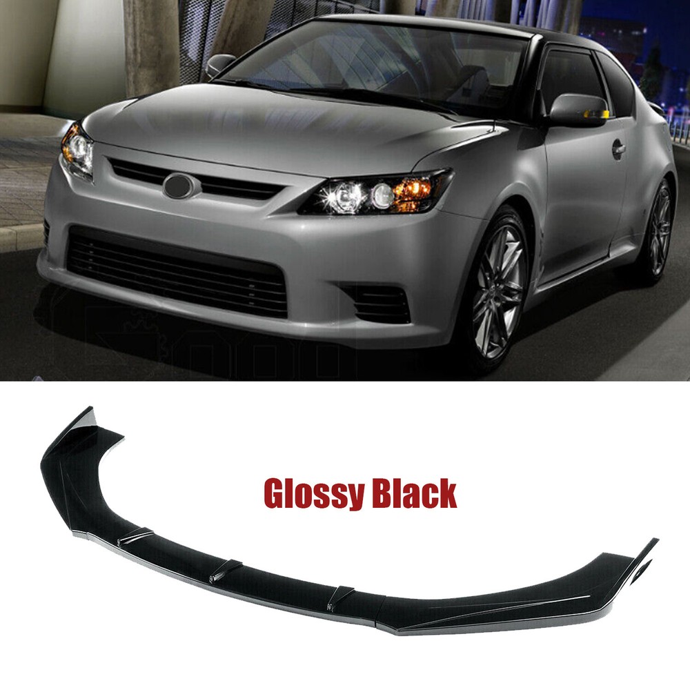 For Scion tC 2011-13 Front Bumper L Spoiler Splitter Painted Glossy Black Finish