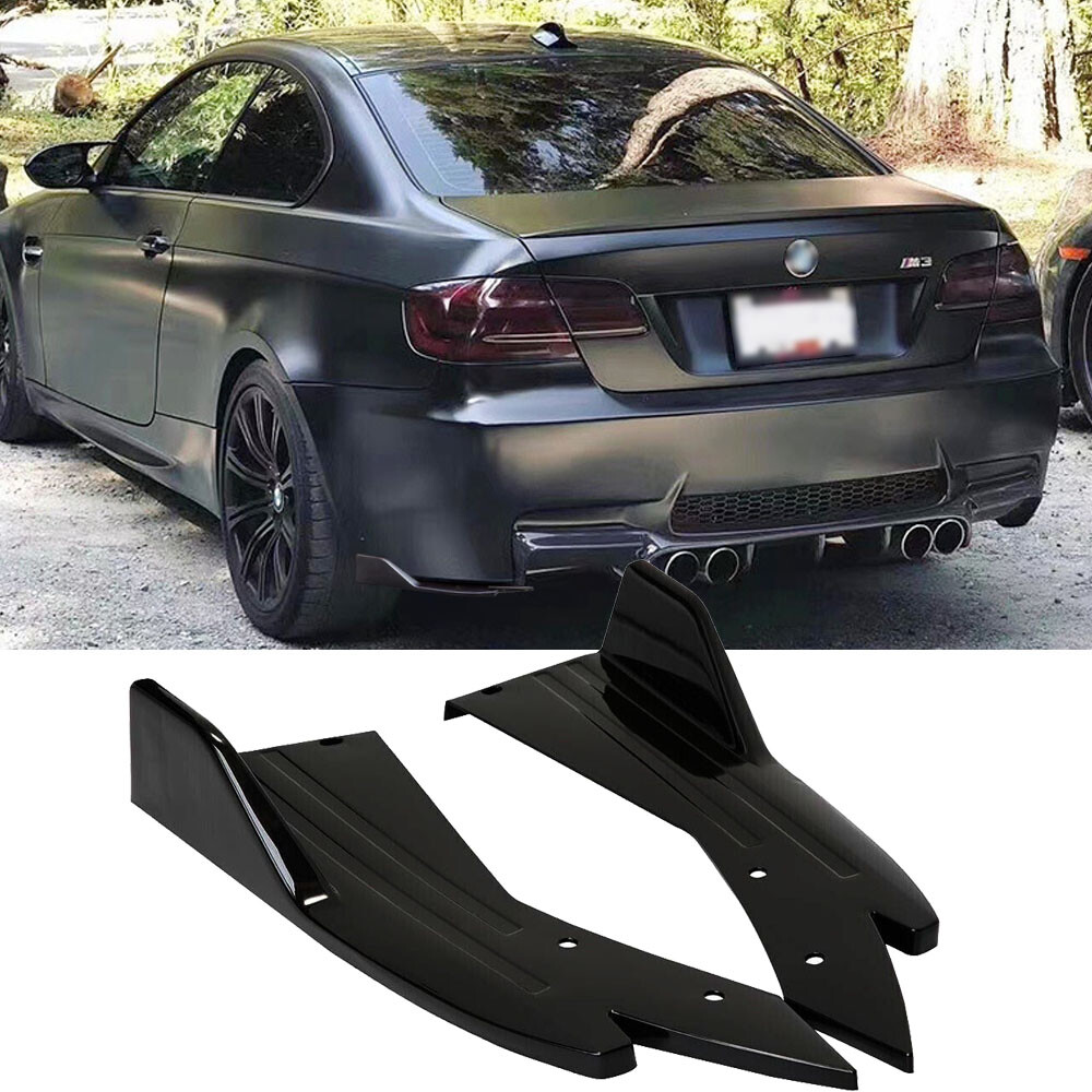 BMW M3 M4 Gloss Black Rear Bumper Spoiler Lip Diffuser 2Pcs