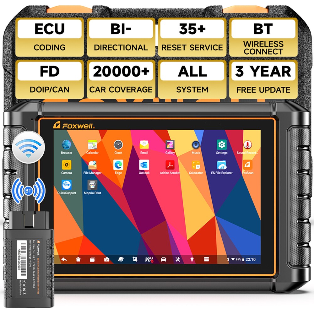 Foxwell NT1009 Advanced OBD2 Scanner with Bidirectional Control & ECU Coding