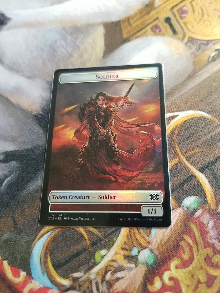Soldier / Elemental Token Foil MTG Double Masters 2022 - Pack Fresh --image