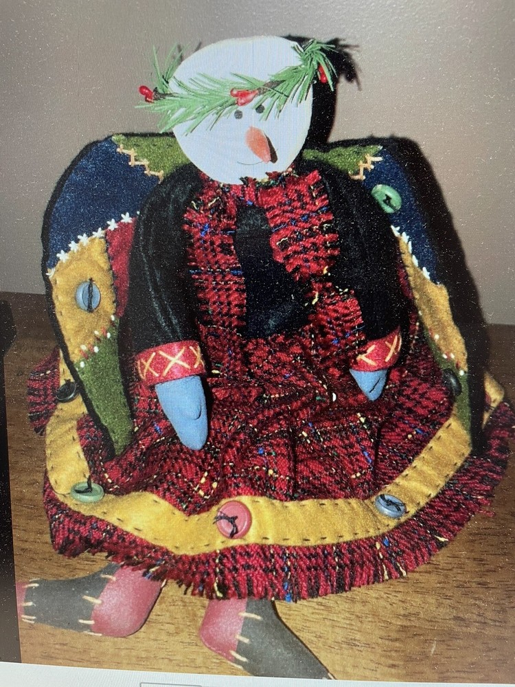 Country Snowman Angel Dress & Scarf - Tender Hearts Treasures