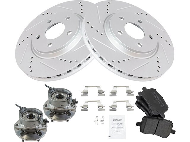Front TRQ Brake Pad and Rotor and Wheel Hub Kit fits Pontiac G5 2007 79RTZH