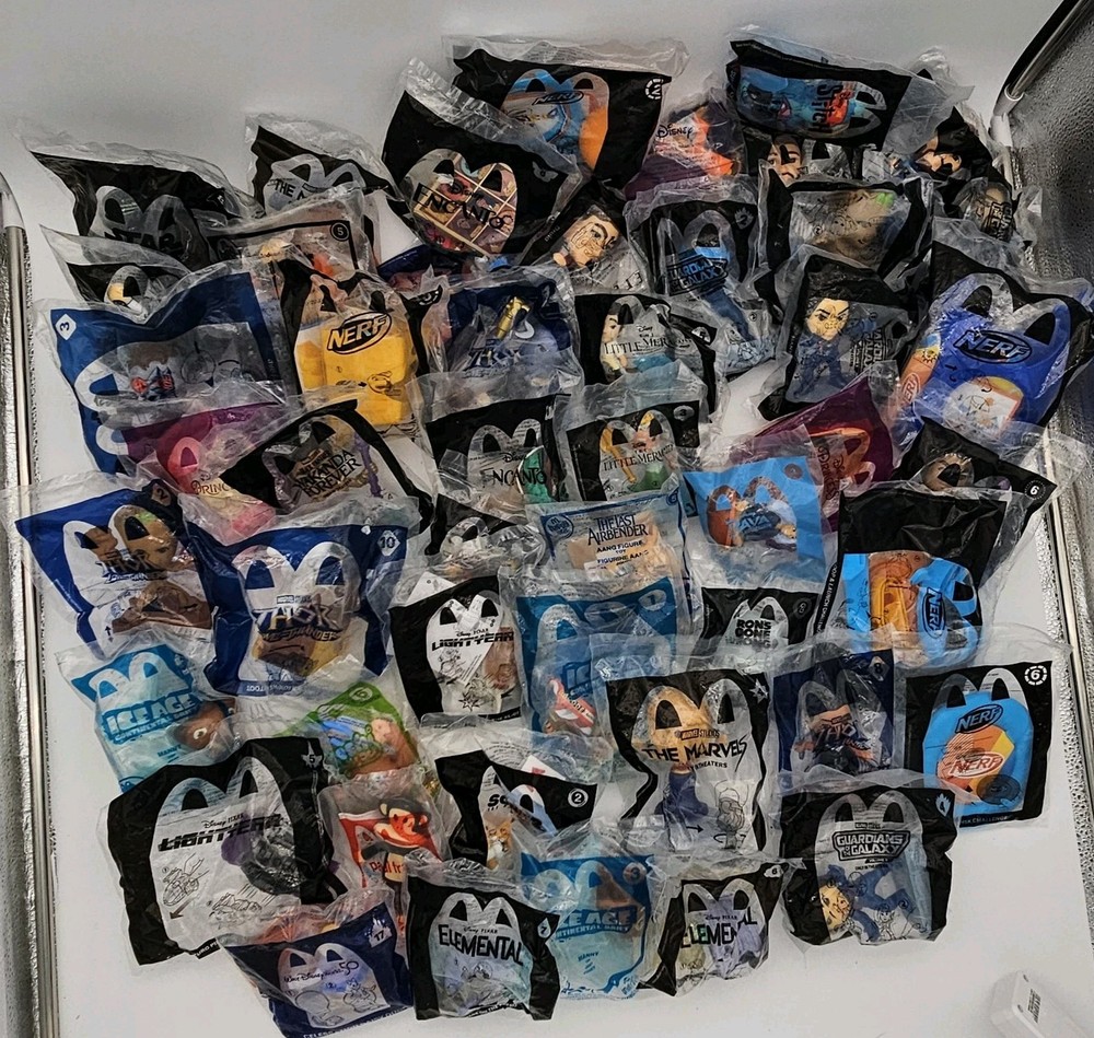 Lot Of 50 McDonald’s Happy Meal Toys, New & Still Sealed, Mostly From 2020-2023
