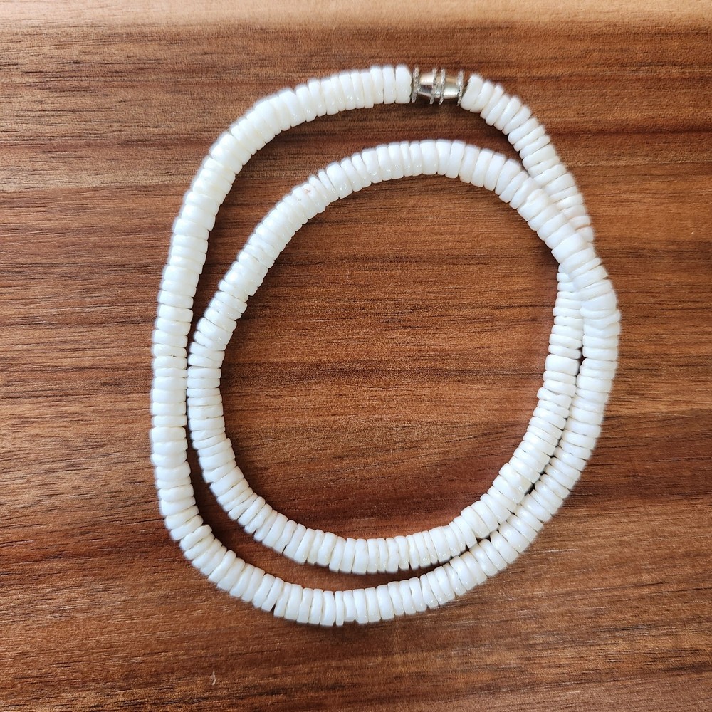 Vintage Puka Shell Necklace Surf Beach Jewelry