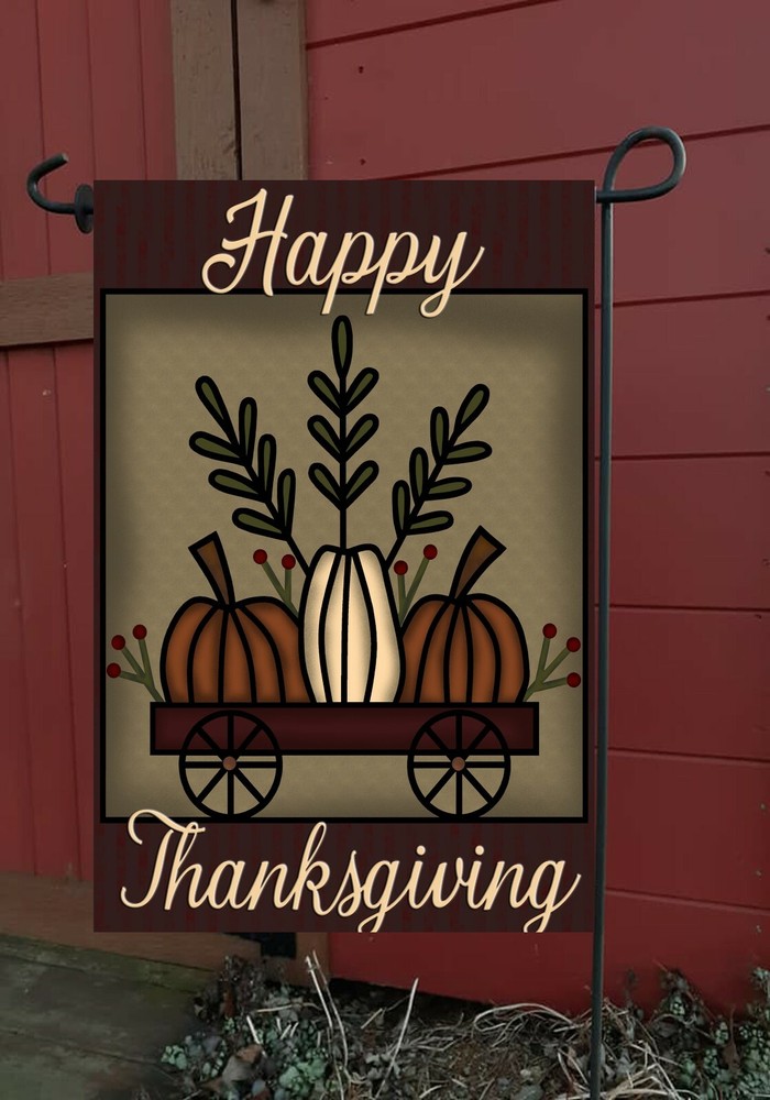 Double-Sided Happy Thanksgiving Garden Flag – Premium Quality  