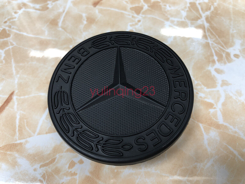 AMG Matte Black Flat Laurel Wreath Hood Emblem Mercedes A2128170316