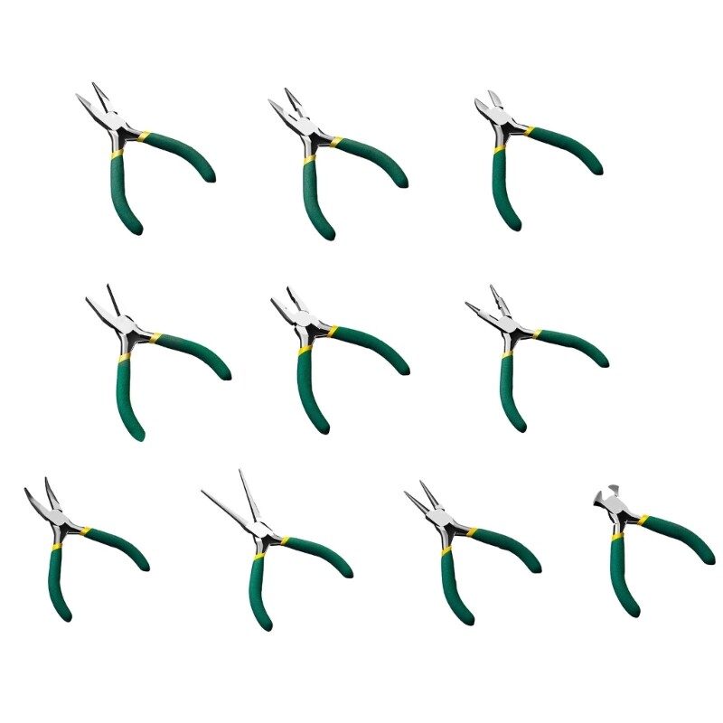 5 Inch DIY Jewelry Pliers Set with Long Needle Round Nose and Wire Cutters