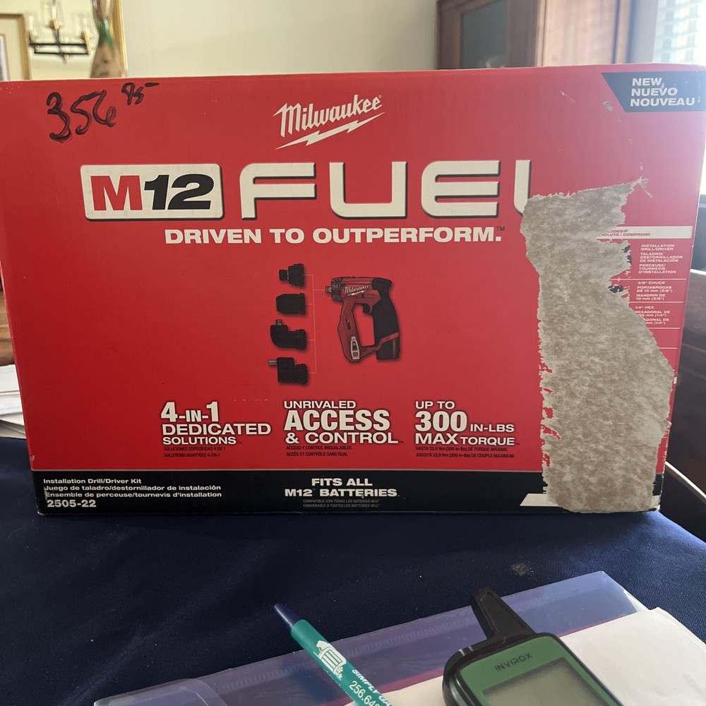 Milwaukee M12 2505-22 Fuel Cordless Drill/ Driver Installation Kit