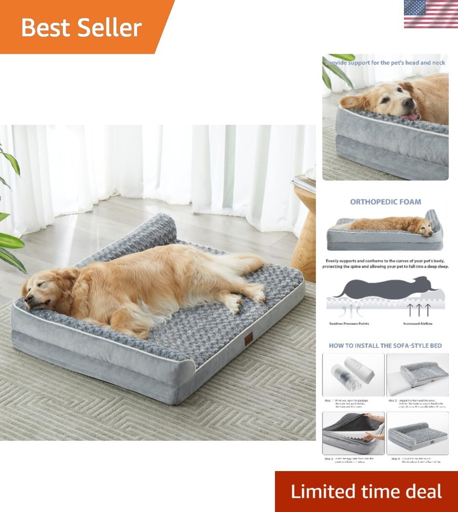 Orthopedic XXL Waterproof Dog Bed Cushioned Large Pet Couch