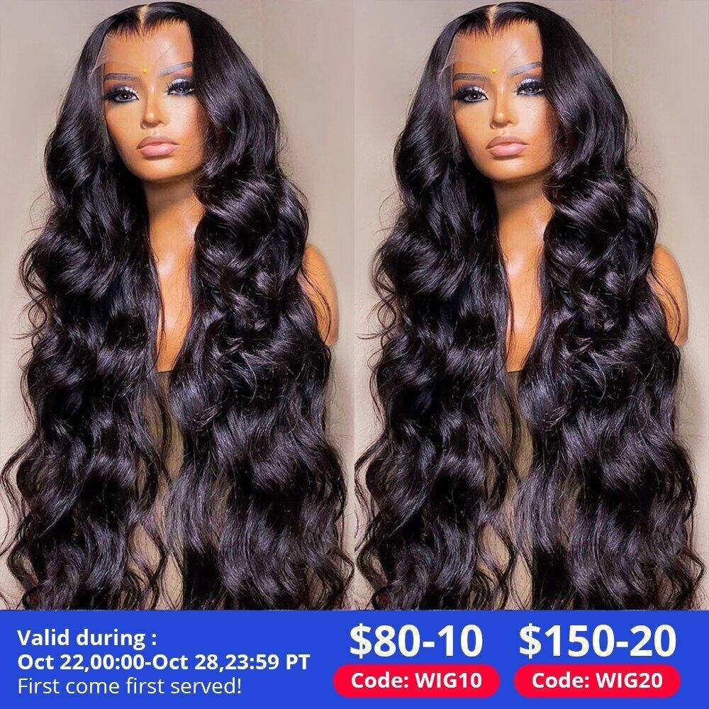 Brazilian Glueless Loose Body Wave 13x4 Lace Front Wig Pre Plucked Human Hair