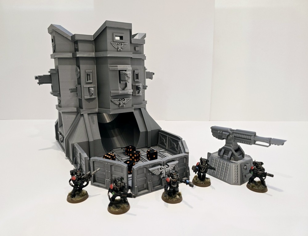 3d Printed 40K Inspired Fortress Proxy  Dice Tower. Perfect for 40K or Kill Team