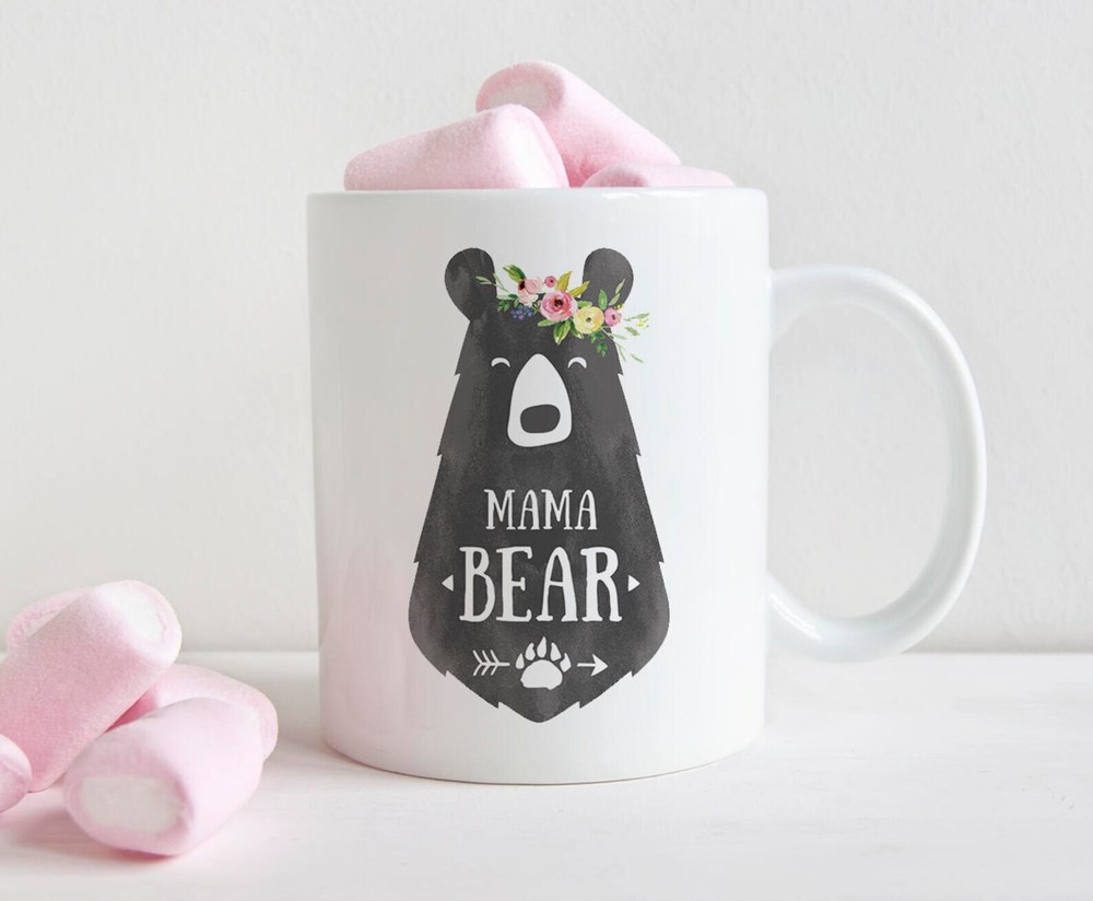 Mama Bear Mug Mom Gift From Daughter Baby Shower Gift For New Mom 1192a