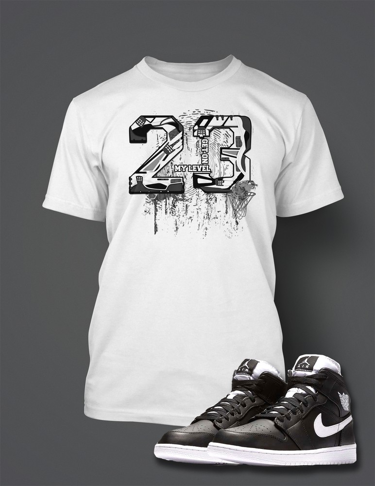 Back to School 23 Tee Shirt Get on My Level Retro AIR J1 Graphic Big Tall Small-image