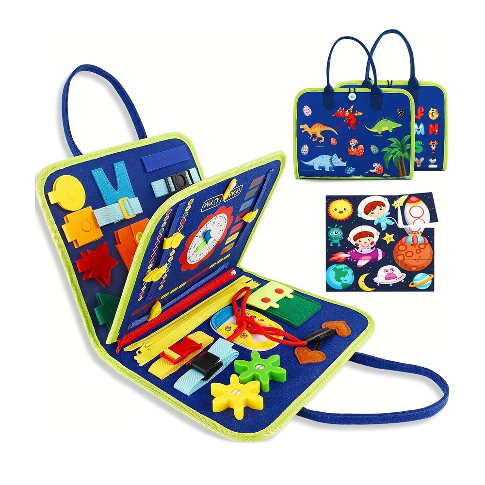 FITZEN Montessori Busy Board - Sensory and Educational Toy for Toddlers 3-5 E...