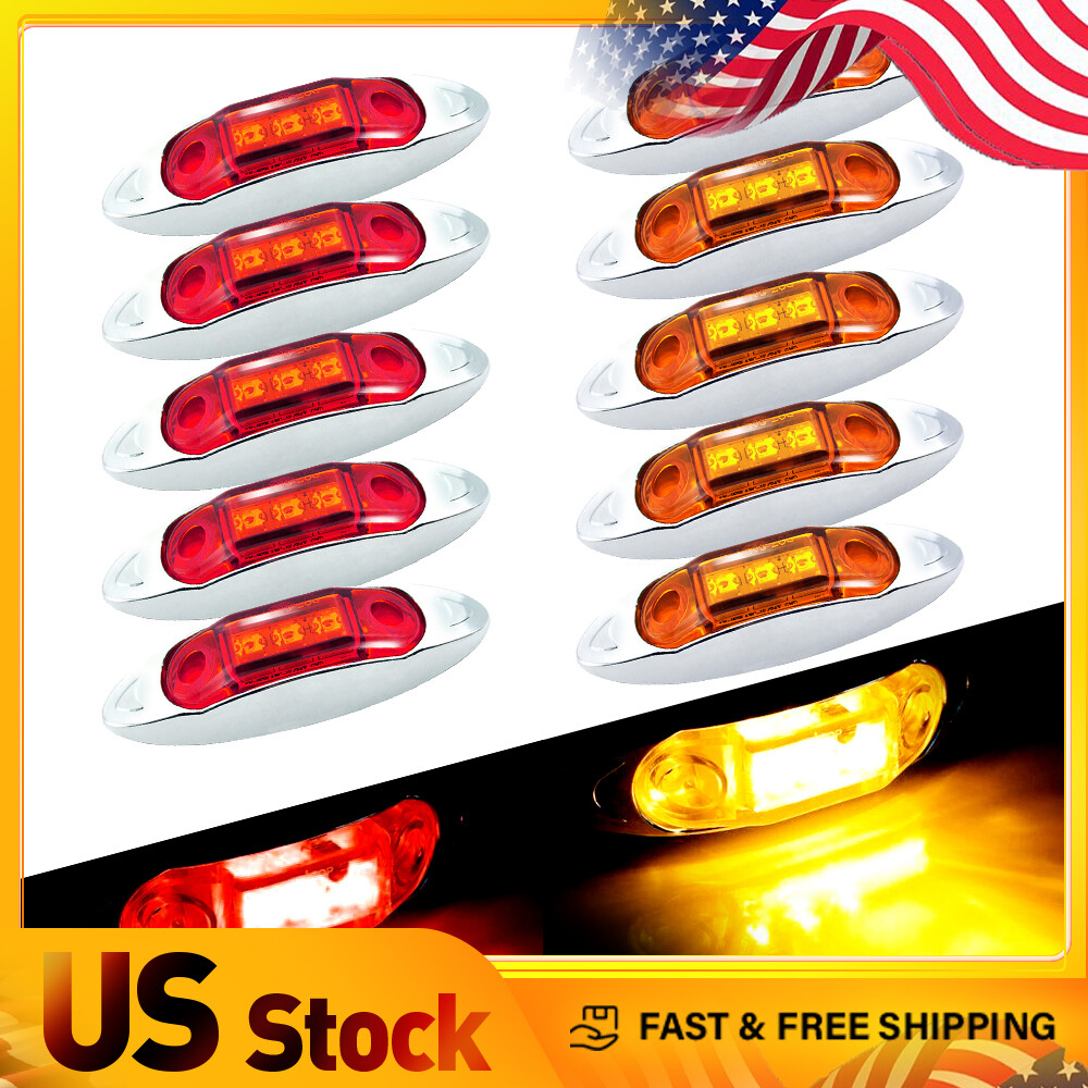 10x Amber Red LED 4