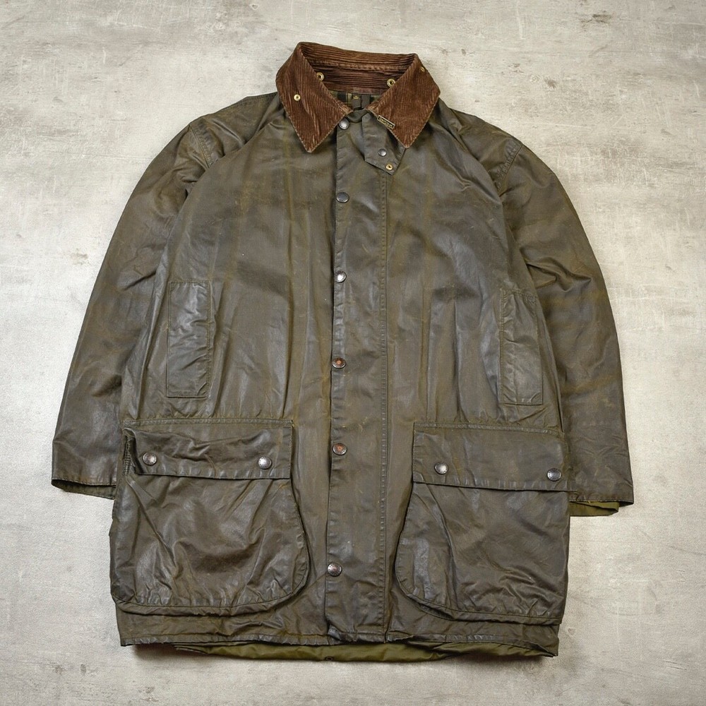 Barbour Border Waxed Jacket Green 2XL XXL