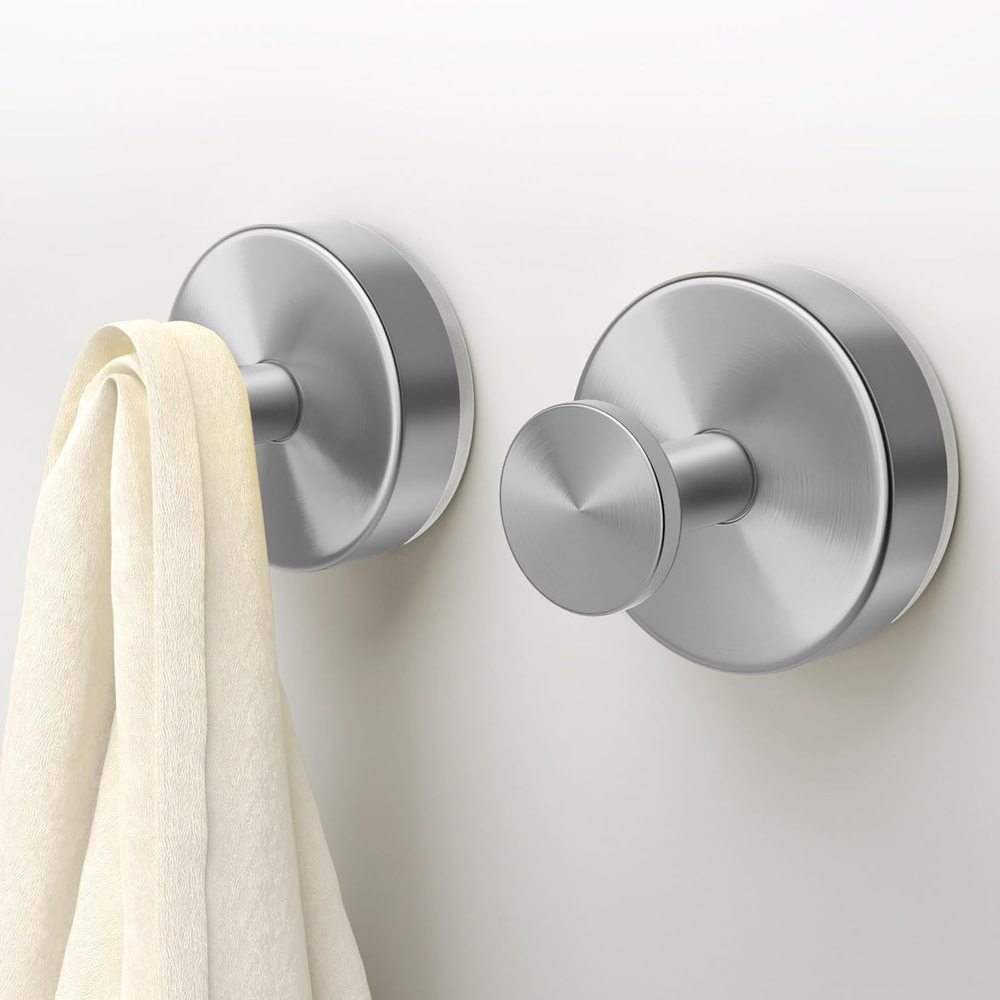 Suction Cup Hooks for Shower,2 Packs Towel Holder,Removab