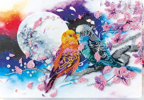 Bead embroidery kit Inseparable needlework kit Art canvas beadwork pattern