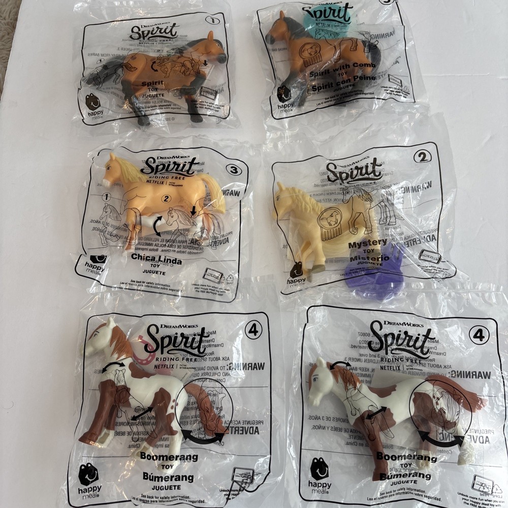 New McDonalds Spirit Riding Free Lot Of 6 Sealed