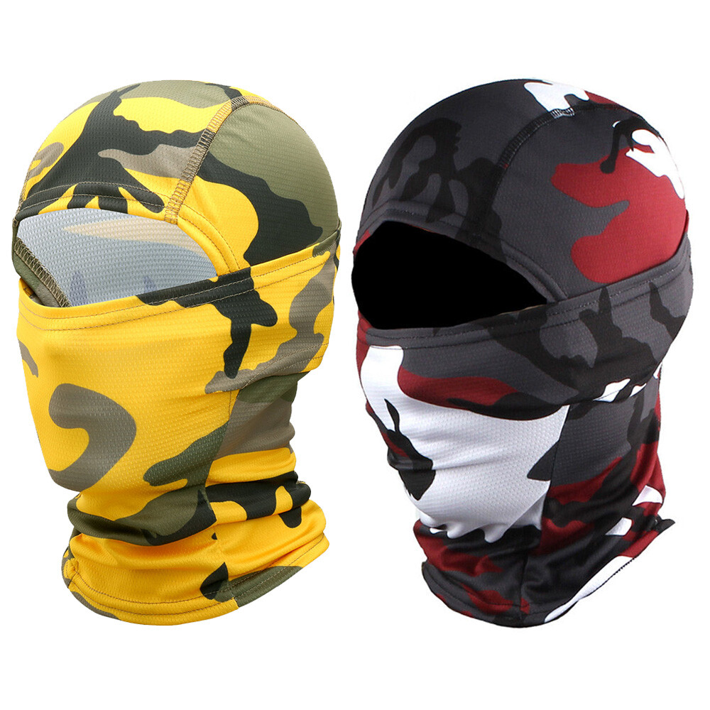 2 Pack Tactical Airsoft Balaclava Full Face Mask with UV Protection Unisex Hunting
