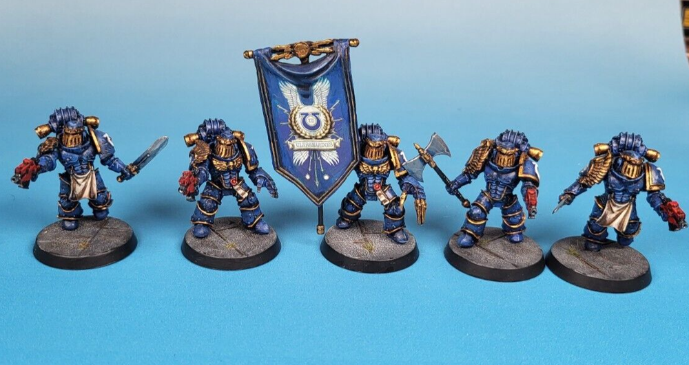 30K Warhammer The Horus Heresy DPS painted MKIII Legion Command Squad Ultramarin