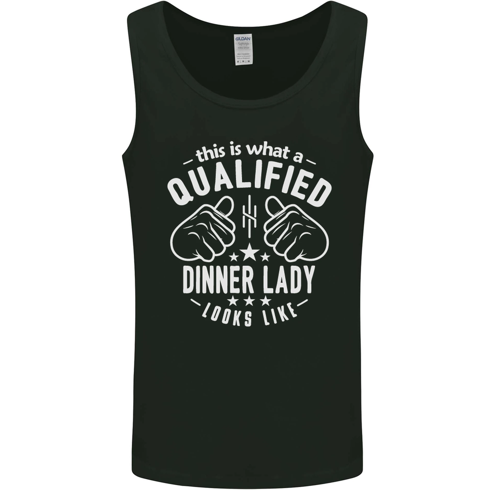 A Qualified Dinner Lady Looks Like Mens Vest Tank Top