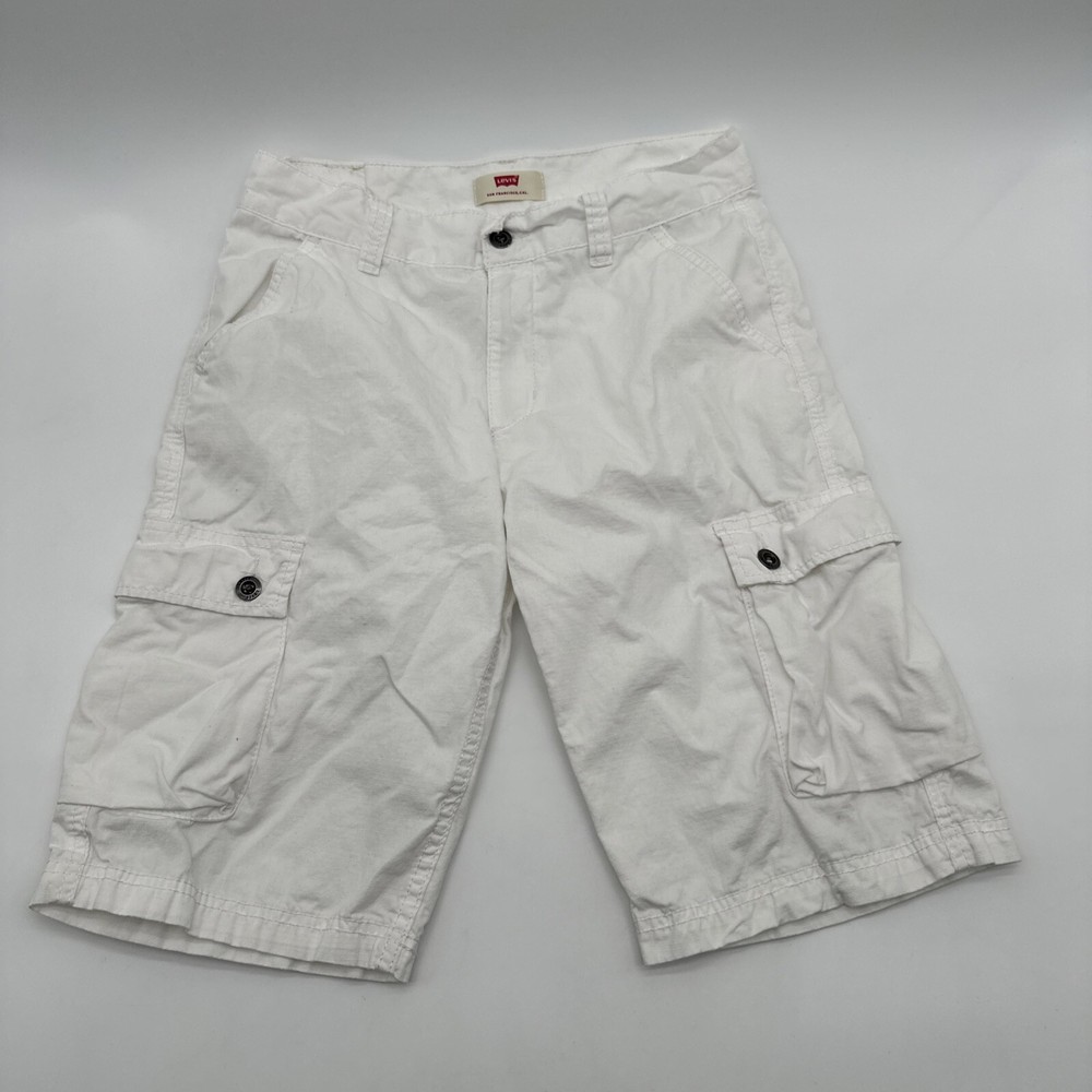 Levis  San Francisco Shorts Men Size 16 Reg W28 White Pocket Logo ..#21778