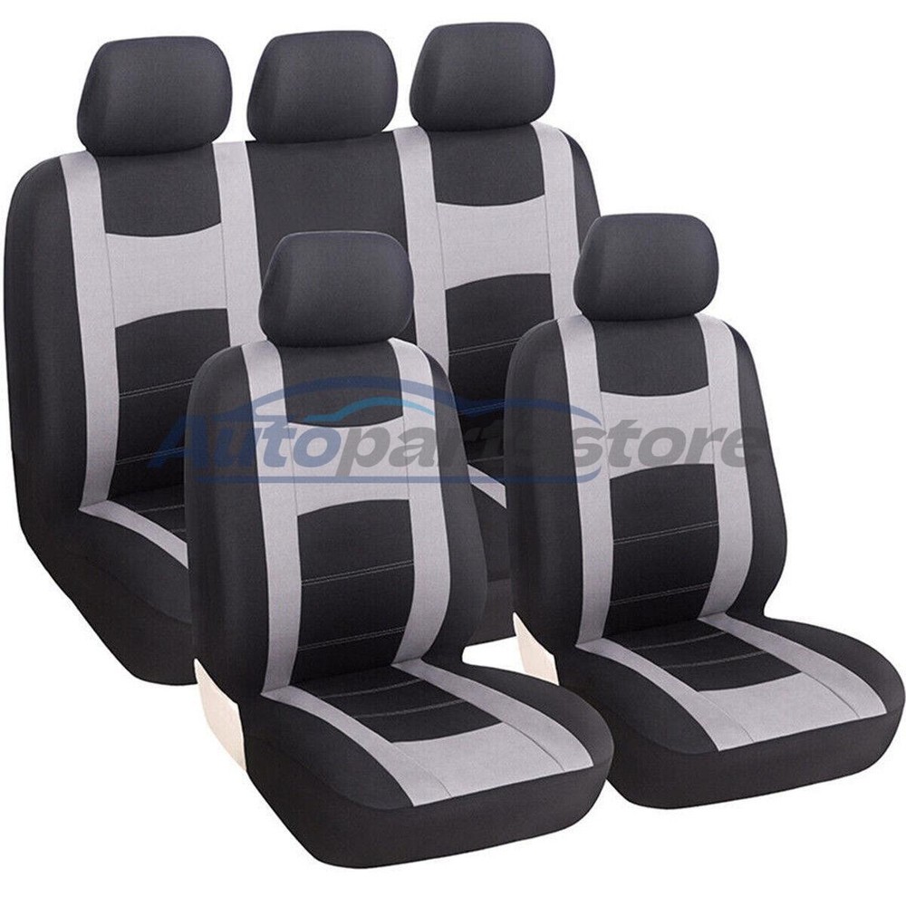 Breathable Washable 9-Piece Car Seat Covers Set for 5-Seat Vehicles