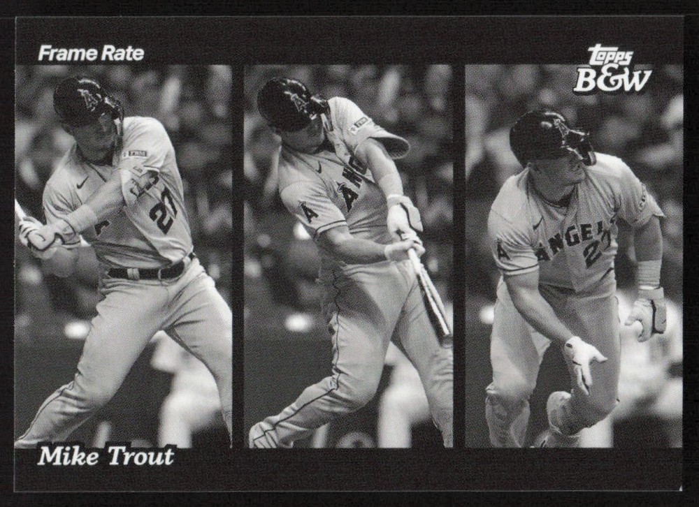 2023 Topps Black & White #FR3 Mike Trout Frame Rate