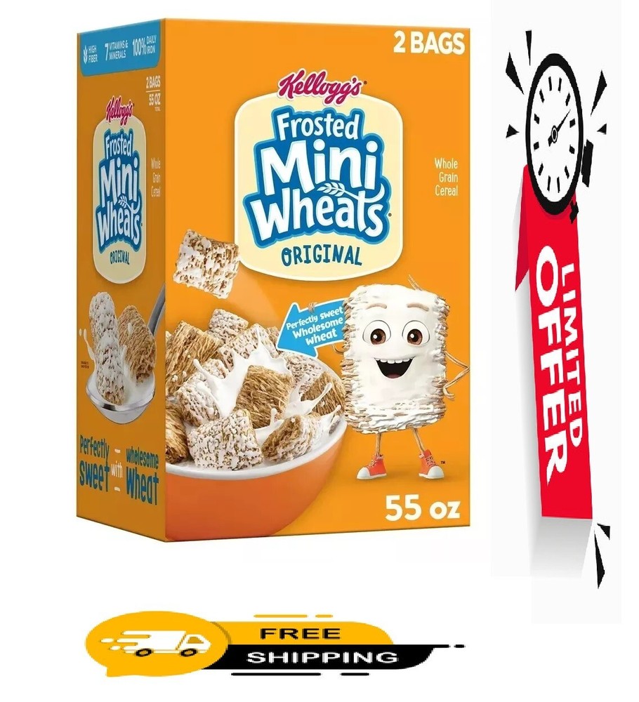 Kellogg's Frosted Mini-Wheats Breakfast Cereal, 55 oz. FRESH