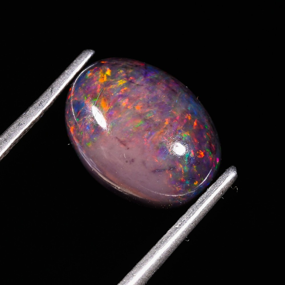 Ethiopian Fire Opal Cabochon Loose Gemstone Oval Shape