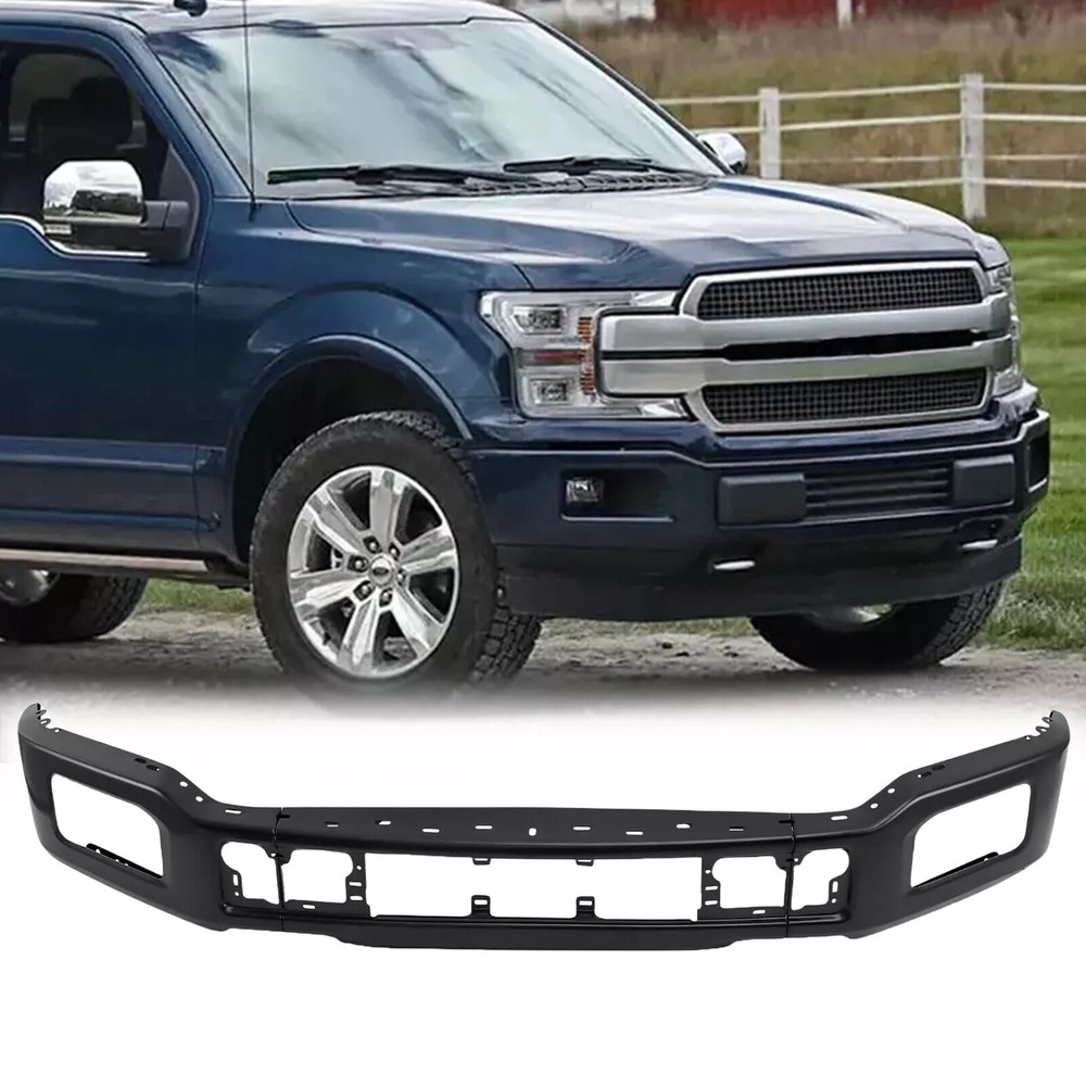 NEW For 2018-2020 Ford F150 Pickup Truck Front Bumper Face Bar w/ Fog Light Hole