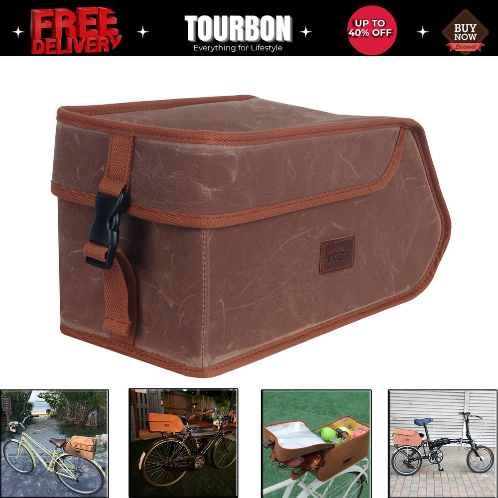 Tourbon Insulated Bike Saddle Bag Cooler with Tail Trunk for Outdoor Cycling
