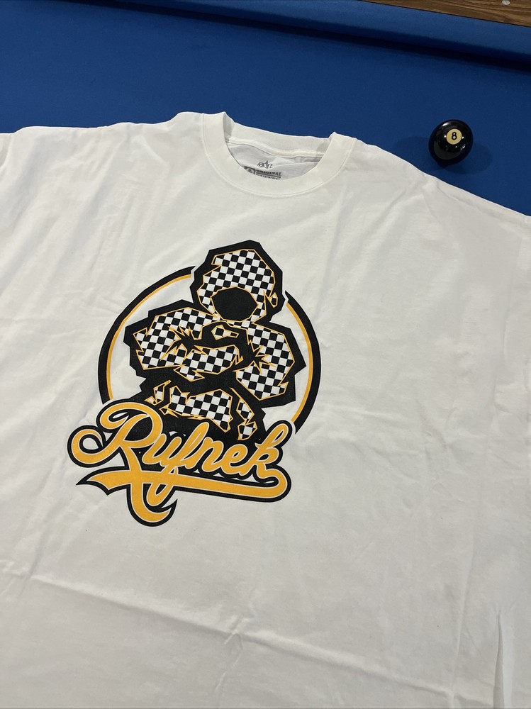 Original Rufneck Men’s 5XL RUFNECK Logo Graphic Streetwear Shirt White - New
