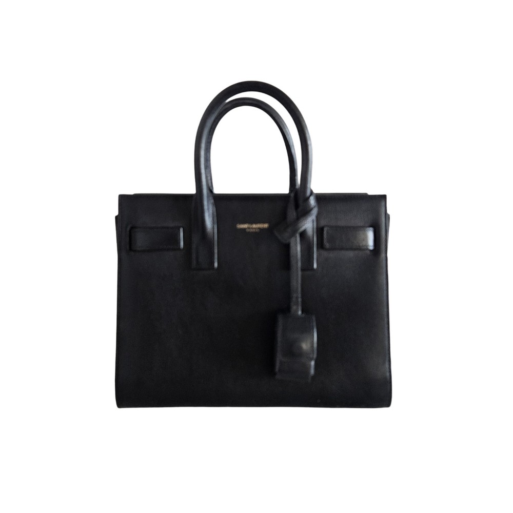 Saint Laurent Black Leather Sac De Jour Nano Bag